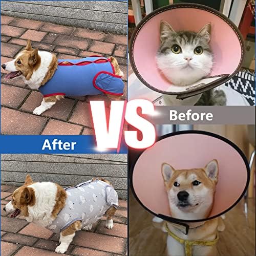 2 חבילות התאוששות חליפה לכלבים חתולים לאחר ניתוח עבור חיות מחמד בטן פצעים, מקצועי כלב סרבל תינוקות עבור זכר