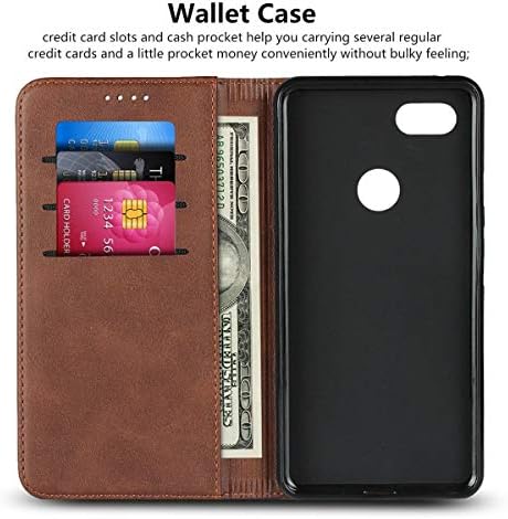 3 ארנק מקרה עם כרטיס אשראי מחזיק, מגנטי פרימיום עור מפוצל רגלית תכונה להעיף כיסוי מקרה