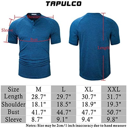 טאפולקו גברים חולצות גולף ללא צווארון שרוול קצר כושר יבש למתוח מזדמנים לנשימה קל משקל חולצות
