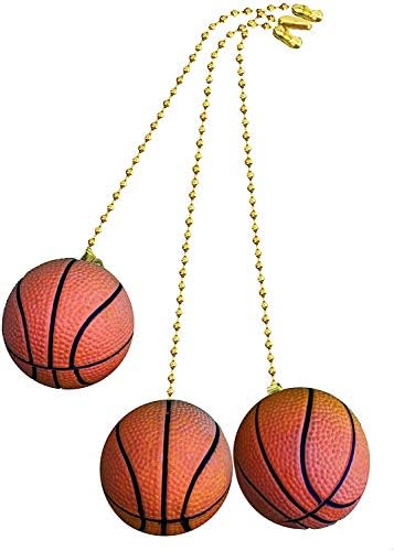 דקורטיבי כדורסל ספורט תקרת מאוורר למשוך עם חרוזים שרשרת-3 חבילה-פא254