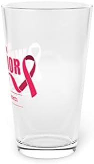 בירה כוס ליטר 16 עוז הומוריסטי מודעות לסרטן השד תומך עידוד חידוש קרצינומה 16 עוז