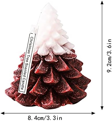 עץ חג המולד בצורת נר, חידוש ריחני נר 3.8 גבוה ארומתרפיה נרות לחנוכת בית יום הולדת