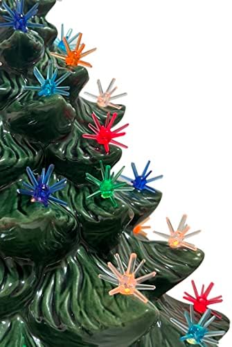 National Artcraft® Blue Sputnik קרמיקה עץ חג המולד אורות - 25/חבילה