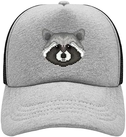 כובע בייסבול דביבון ראש פיקסל פיקסל סגנון אבא כובעים לילדה קצף מתכוונן מצחיק למתנה