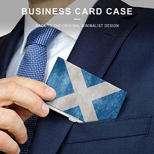 בציר סקוטלנד דגל מצחיק עסקים מזהה שם כרטיס מקרה מחזיקי מגן תיבה ארגונית צדפה לגברים נשים
