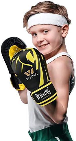 Wesing Kids כפפות אגרוף מקצועיות גברים נשים אגרוף כפפות אגרוף קיקבוקסינג אימון אימון כפפות לילד