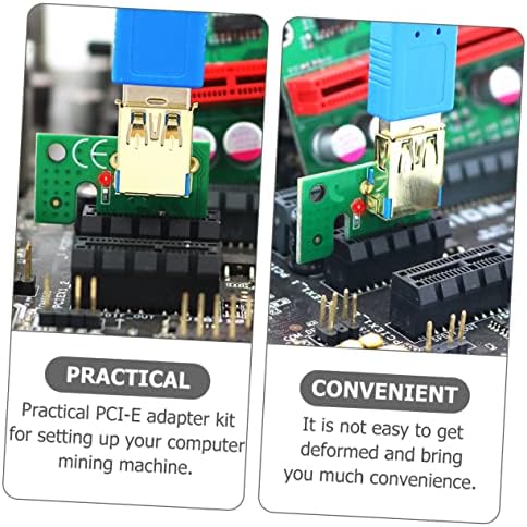 Solustre 6 מגדיר PCIE Riser Card GPU כבלים כבלים כבלים GPU כבלים כבלים מתאם PCIE Riser כרייה