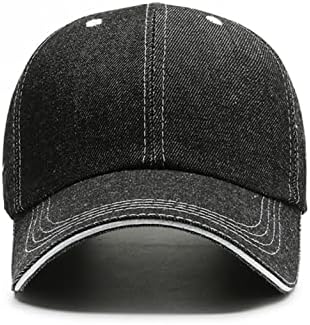 גברים נשים כובעי כותנה ג ' ינס בייסבול כובעי רטרו בציר שטף מתכוונן לא מובנה סטרפבק כחול שחור אבא כובע