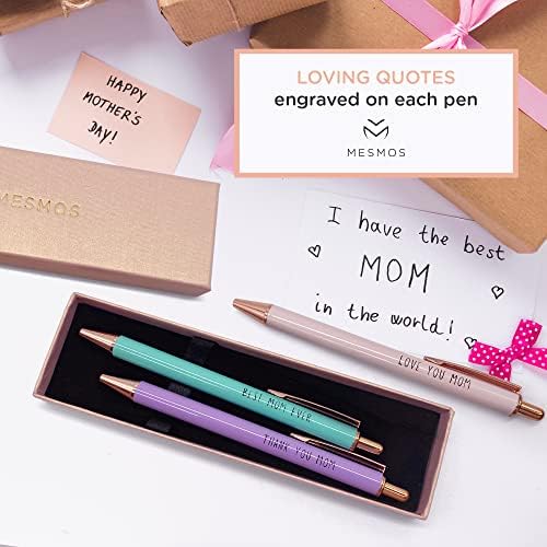 מסמוס 3 יחידות עטים מפוארים ליומן, מתנות ייחודיות ליום האם לאמא מהבת או הבן, מתנות יום הולדת שמח