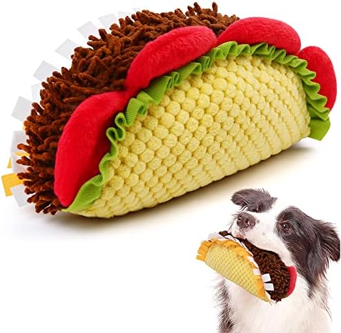 חיות מחמד בפלאש טאקו כלב צעצוע, מזון כלב צעצוע, ממולא כלב ללעוס צעצועי קטן בינוני גדול כלבים,