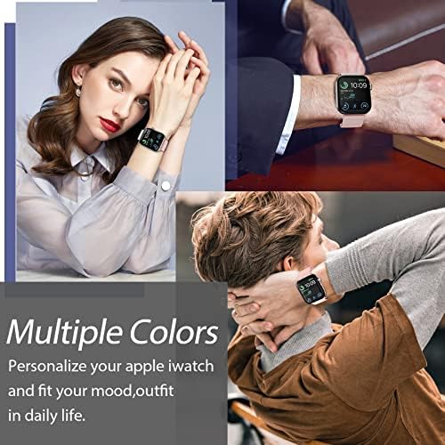 Oribox תואם ללהקות Apple Watch 45 ממ 44 ממ 42 ממ, צמיד כף יד סיליקון רך סיליקון רך מתכוונן לסדרת