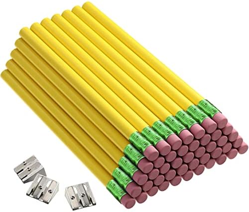 48 חתיכות ג ' מבו עפרונות 3 חתיכות מחדדי גדול עיפרון שומן עפרונות צהוב עפרונות עבה עפרונות גדול עיפרון