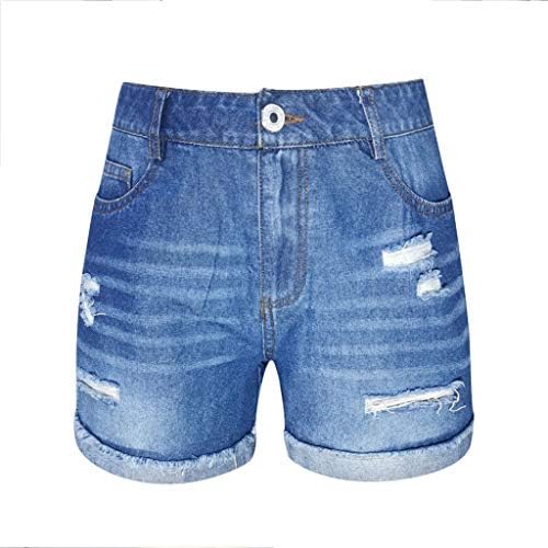 מכנסיים קצרים של ניואקי קיץ ג'ין לנשים לשטוף מכנסיים קצרים אופנה אופנה אמצעית אמצע עלייה ג'ינס