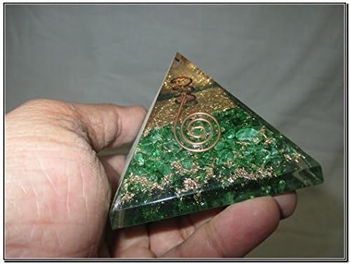 סילון מעולה A ++ צ'אקרה ירוקה אורגון פירמידה חוברת חוברת סילון בינלאומי טיפול קריסטל קריסטל אבני
