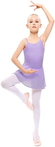 ליונג'י ילדות קטנות שמלת ריקוד בלט של חצאית עם חצאית גנזים חלולים בגב בגב ילדים 3-12y