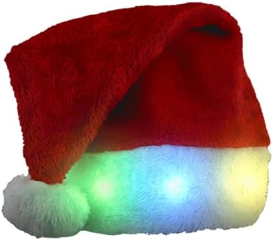 בלינקי חבילה של 2 אור עד ססגוניות נוריות דלוקס סנטה כובע