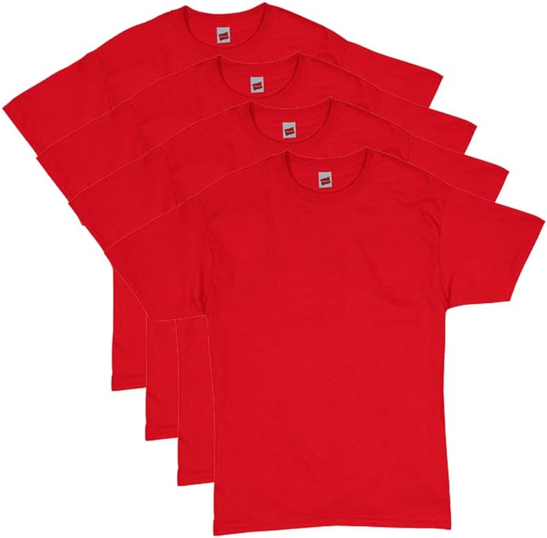 חבילת חולצת טריקו לגברים של Hanes Essentials, טיז שרוול קצר של גברים, חולצות טריקו כותנה של גברים לגברים,