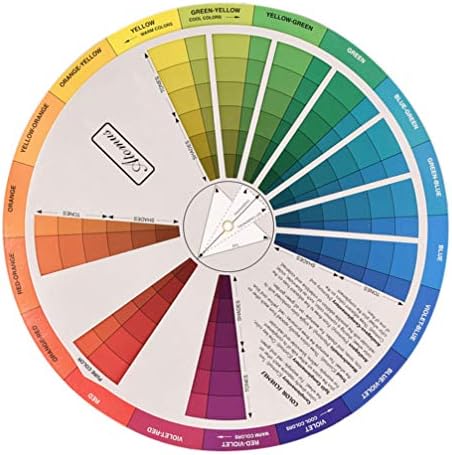 גלגל מדריך לערבוב Coheali - מדריך צבעי מים צבעי סיבוב צבע גלגל לימוד מדריך מעורב כרטיס נייר צבע פיגמנט