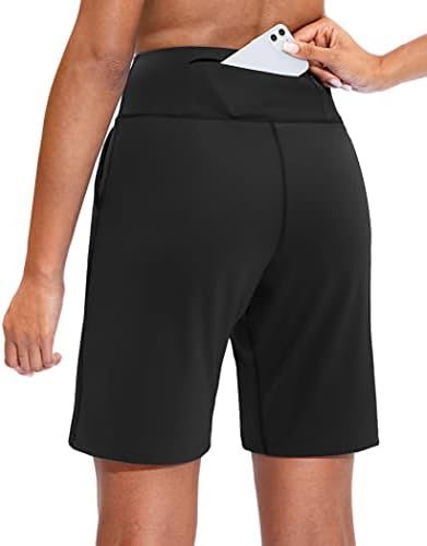 מכנסיים קצרים של Santiny Bermuda לנשים עם כיס רוכסן נשים מותניים גבוהות מכנסיים קצרים ארוכים