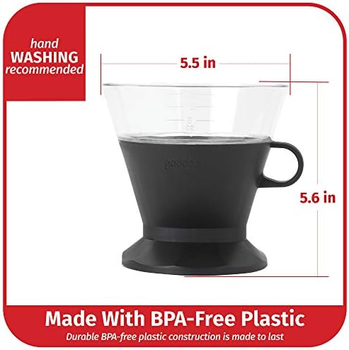 Thiccook Koffe BPA נטולת BPA טפטפת אוטומטית לשפוך מעל מכונת קפה עם מסנני נייר מס '2