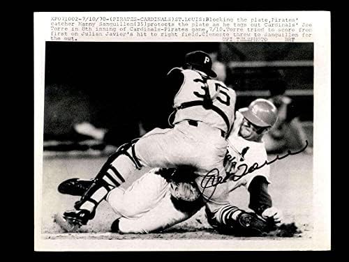 ג'ו טורה PSA DNA חתום 8x10 מקורי של תצלום תיל מקורי 1970 קרדינלים חתימה - תמונות MLB עם חתימה