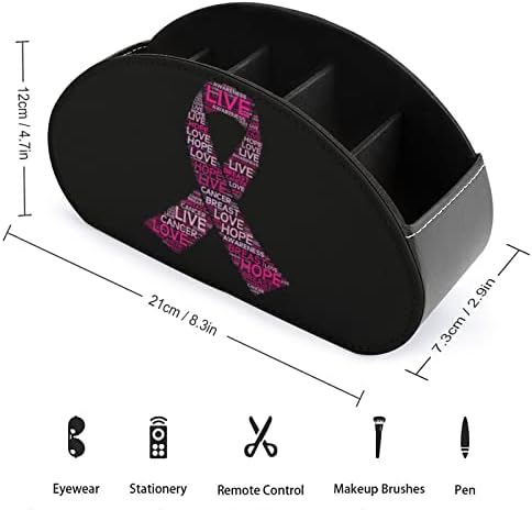 שד סרטן מודעות לחיות ורוד סרט שלט רחוק מחזיק / נושא כלים/תיבה/מגש עם 5 תאים עור מפוצל ארגונית עם
