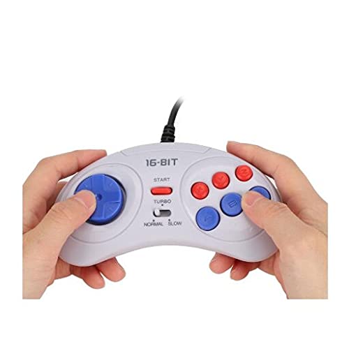 בקר משחק קווי של Aditi עבור Sega Genesis 6 כפתור Gamepad עבור Sega Mega Drive 16 סיב