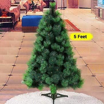 Sshakuntlay 5 מטרים עץ אורן חג המולד עם מעמד פלסטיק ו 70 יח 'קטנים/מיני קישוטים פריטים וקישוטים