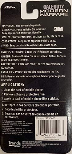 Call of Duty Warfare מודרני הסוואה עירונית ארנק טלפון סלולרי w/Stand 3 ב -1 מחזיק כרטיסי אשראי, מעמד ושומר כבל
