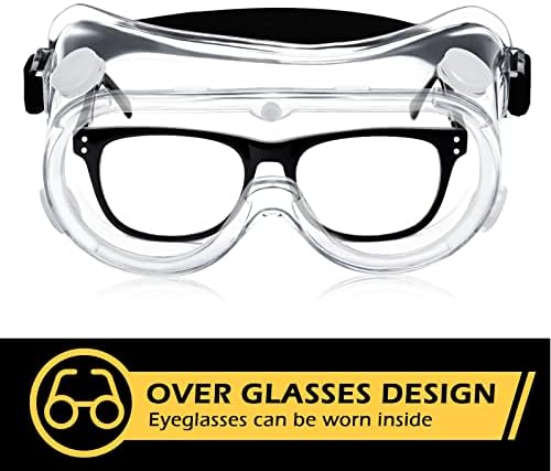 30 משקפי בטיחות מגנים משקפי מעבדה ברורים משקפי משקפיים נגד ערפל הגנה על עיניים משקפי מגן מדעי משקפי מגן לגברים