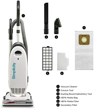Allergy vacuum Vacuum for שטיח ועץ קשה על ידי פשטות, שואב אבק רב -פני השטח עם פילטר ותיק HEPA