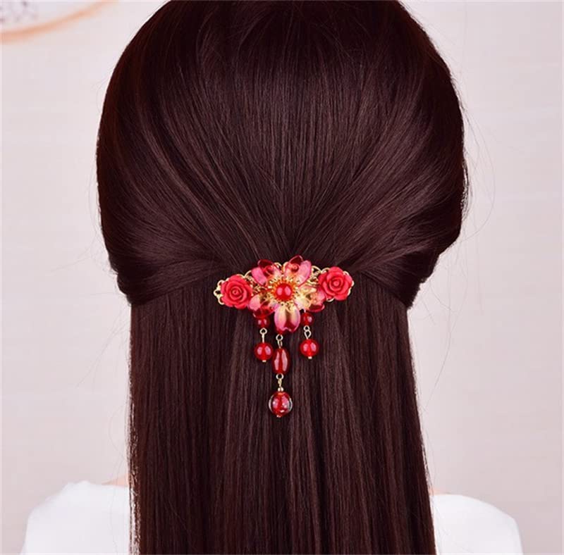 מיאו וו פרח סיני שיער שיער רטרו חנפו חטיפי שיער עתיקים ציצים עתיקים שיער יפני קליפ יפני קימונו שיער עניבת