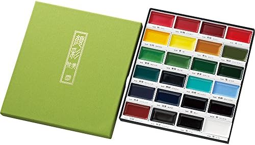קורטקה גנסאי טמבי 24 צבעים סט, צבע בצבעי מים סט, מקצועי-איכות עבור אמנים ובעלי מלאכה, מוסמך,