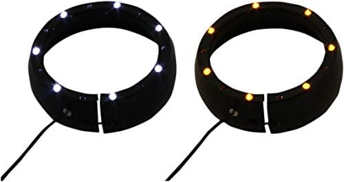 דינאמיקה מותאמת אישית-45 טר-2ב טבעות גימור מנורות חולפות עם אותות סיבוב לד לבן-שחור
