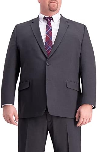 J.M. Haggar Mens Sharkskin Premium Premium- חליפת מתיחה בכושר מעיל נפרד