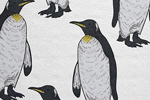 אמבסון פינגווין יוגה מגבת מחצלת, דפוס ציפור אקזוטי ארקטי קרקטי אנטארקטי הגדרת פריסת חורף יצור