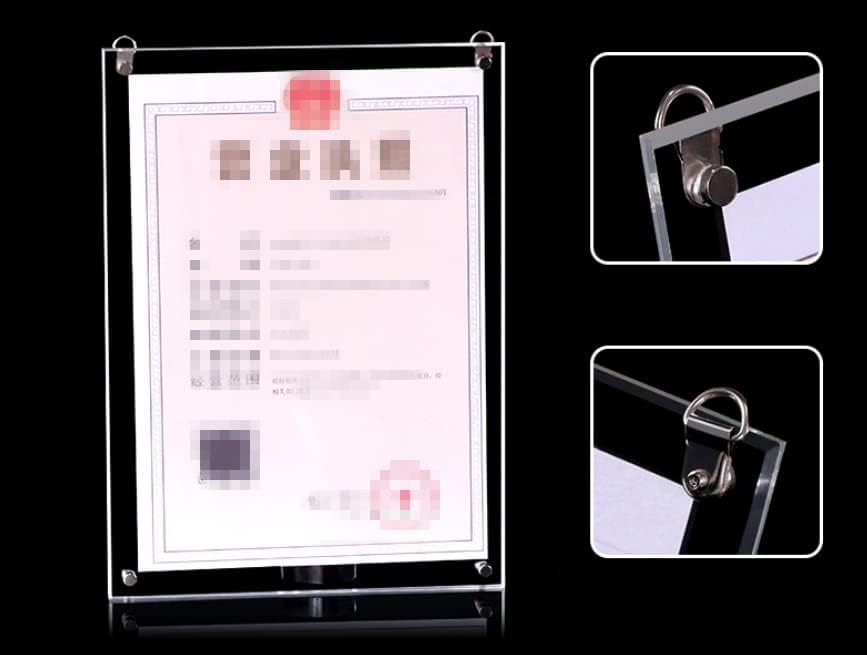11.7 x 16.5 מסגרת פוסטר צלול קיר אקרילי צף מסגרת תמונה ללא מסגרת, מסגרת אופקית או אנכית עבור תעודות מסמכים הדפסים,