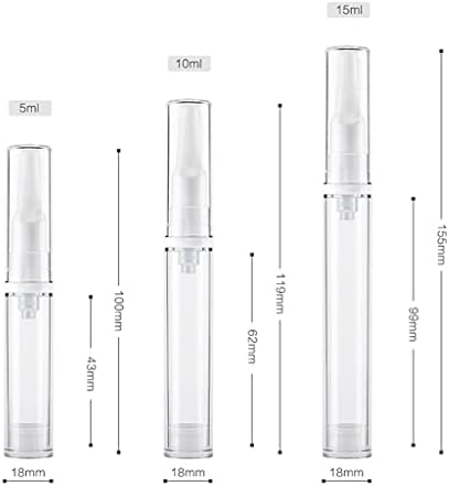 10 יחידות נסיעות ומחניק משאבת בקבוקי ריק ואקום קרם בקבוקי קוסמטי קרם משאבת בקבוקי סרום עיניים ואקום בקבוקי רחצה