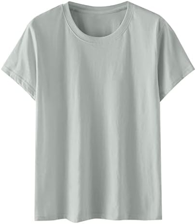 חולצות טוניקה בצבע אחיד חולצות שרוול קצר חולצה 2023 קיץ חולצות מזדמנים