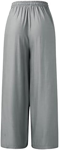 מכנסי טרניעה של אתקיה נשים גבוהות נשים סולידיות מזדמנות רופפות מותניים אלסטיות חוף מכנסיים מכנסיים מכנסיים עם