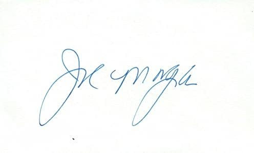 ג'ו מורגן בייסבול HOF חתום על כרטיס אינדקס 3x5 עם חתימות JSA COA - MLB חתימות
