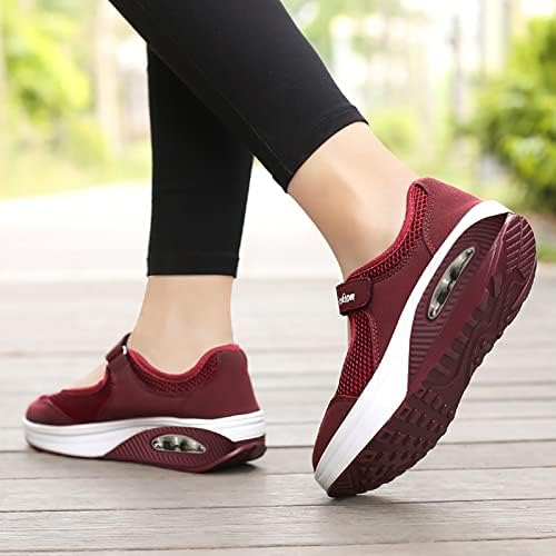 נעלי ריצה לנשים של PGOJUNI, כרית אוויר לנשים מחליקה נעלי הליכה נעלי הליכה-סוכרתיות עם נעלי תמיכה קשתות