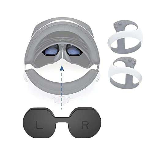 כיסוי מגן עדשות התואם לאביזרי PS VR2, כיסוי מגן עם אביזרי מגן עדשות אבק אבק ואנטי-סקרט.