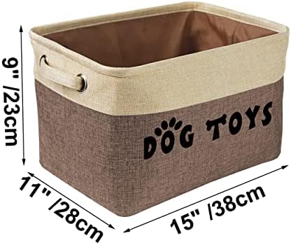 אמן חיות מחמד לא משותף לסל אחסון צעצועי כלבים סלסול כלבים מארגן חזה לאחסון מלבני לצעצועי כלבים, מעילי