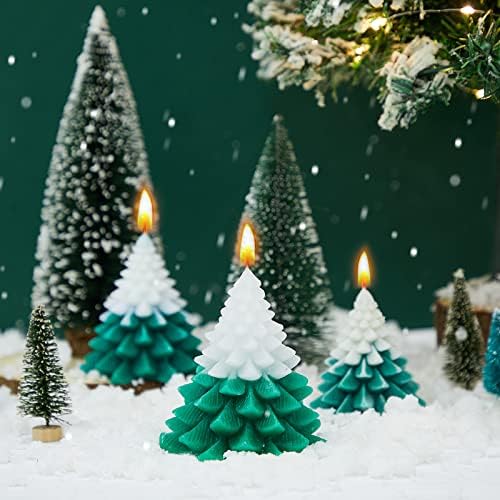 3 גדלים שונים עץ חג המולד בצורת נר עץ חג המולד ריחני נרות עץ בצורת נר לבית נרות מתנה עבור חג המולד מסיבת חג