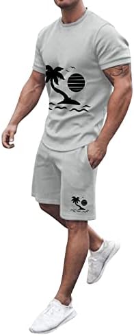 חולצות קיץ של BMISEGM לגברים גברים תלבושת קיץ חוף חוף שרוול קצר חולצה מודפסת חולצה קצרה חליפה