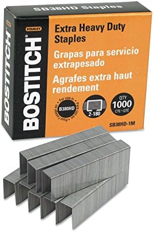 Bostitch SB38HD1M סיכות פרימיום כבדות, אורך רגליים 7/8 אינץ ', 1000/תיבה