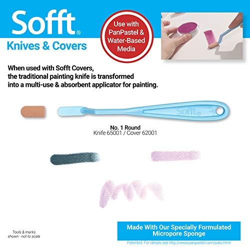 Sofft Tool 65001 מס '1 סכין פלטה עגולה ו -5 עטיפות לפאנטל אמן ציור פסטלים