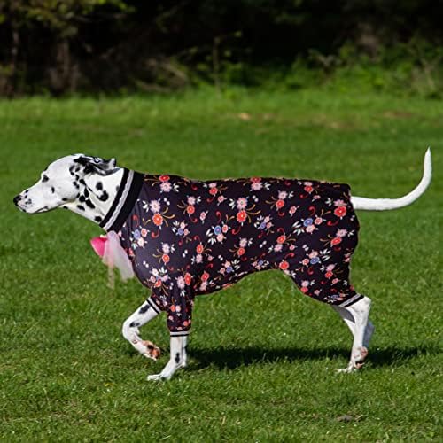 Lovinpet Pajamas Onesie Onesie גדול, הגנה על UV, חרדה מרגיעה פיג'מה כלבים מתחת למעילי כלבים כמו תחתון,