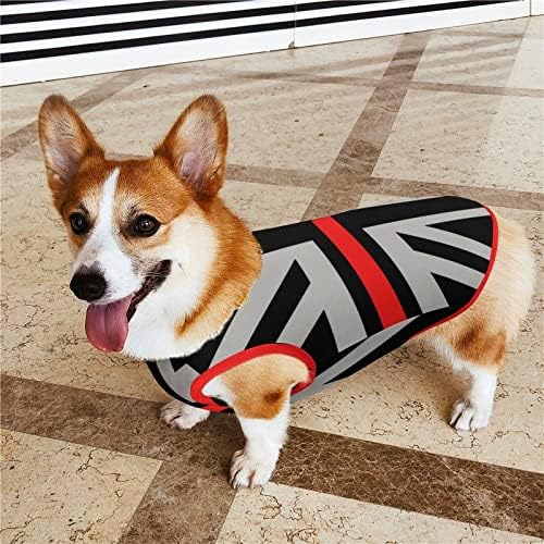 דגל בריטי רזה קו אדום כלב סופרבר סווטשירט סווטשירט בגדי כלבים לכלבים וחתולים בינוניים קטנים m